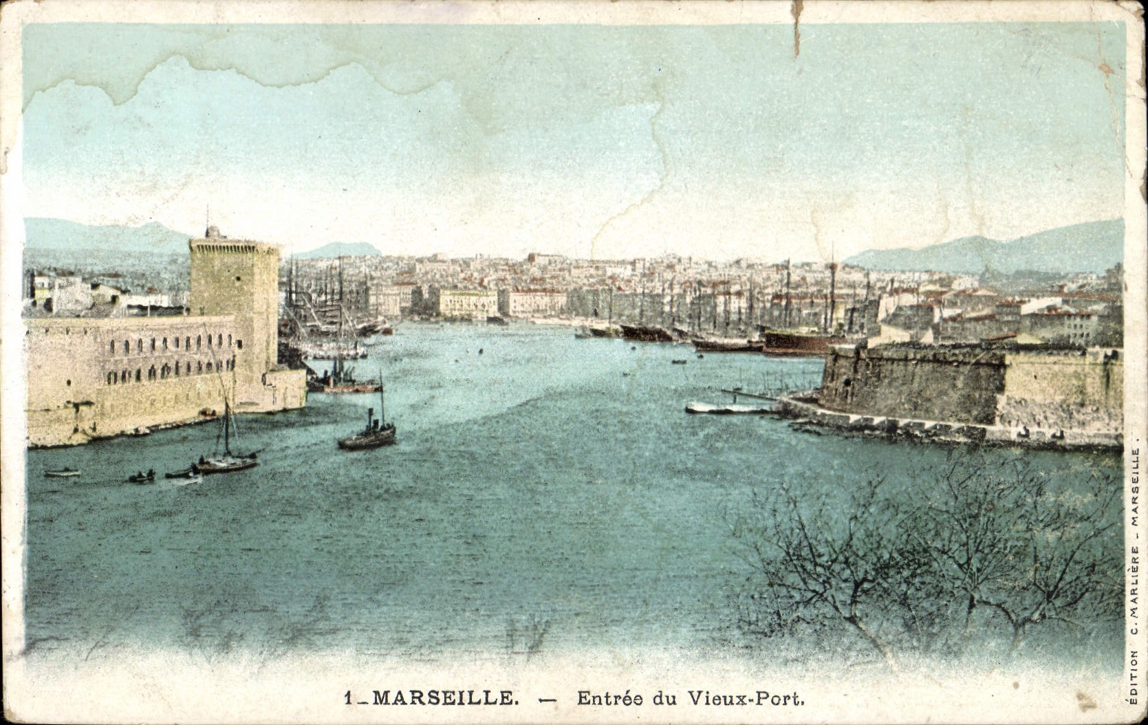 CPA Marseille Entree du Vieux Port 