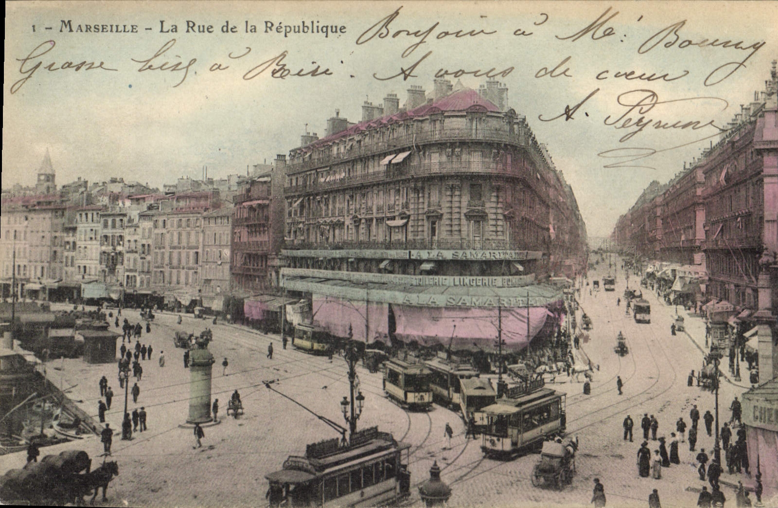 CPA Marseille La Rue de la Republique 