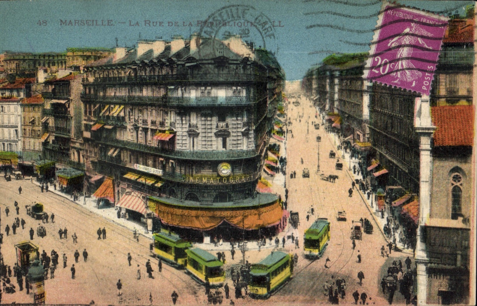CPA Marseille La Rue de la Republique 