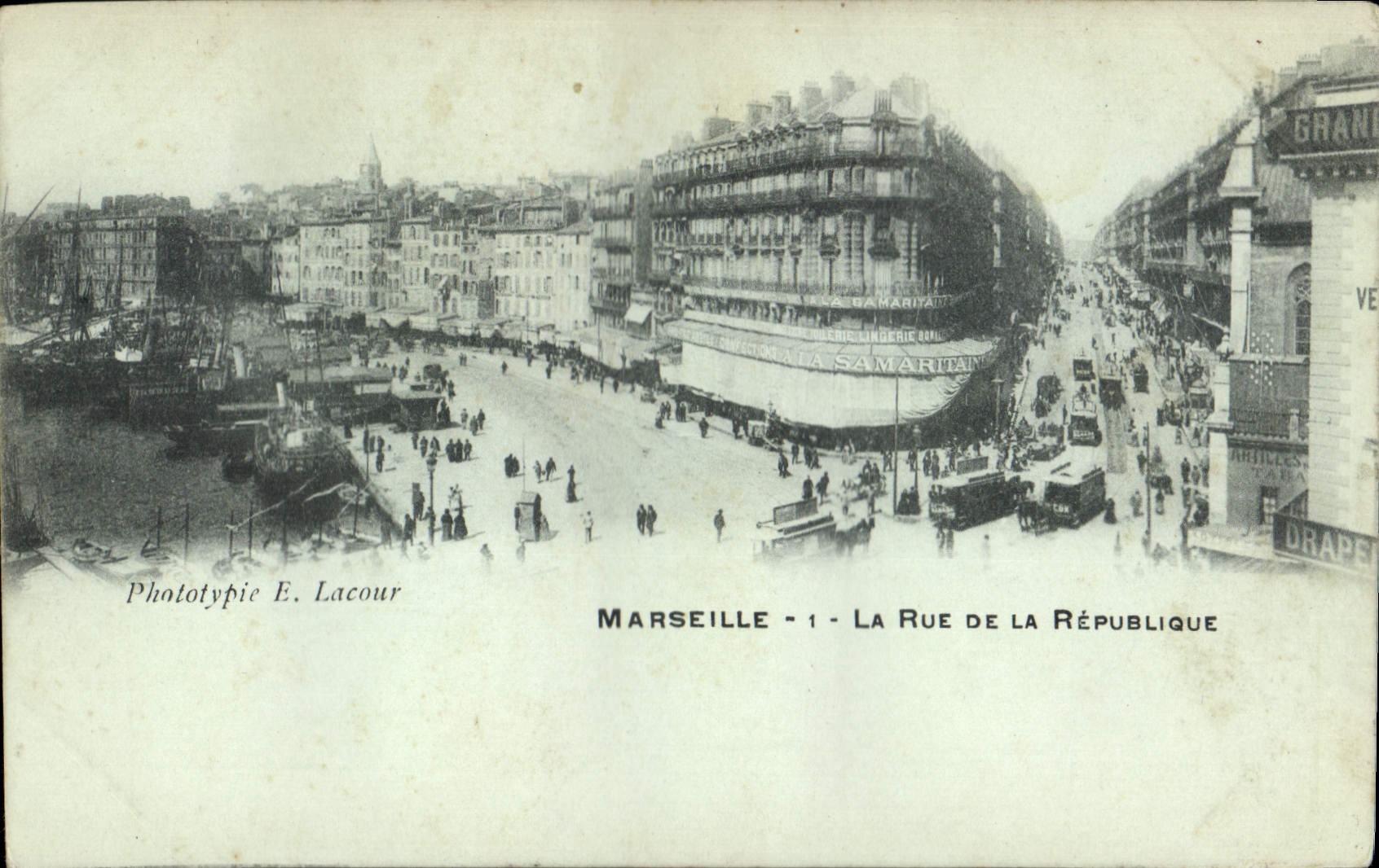 CPA Marseille La Rue de la Republique 