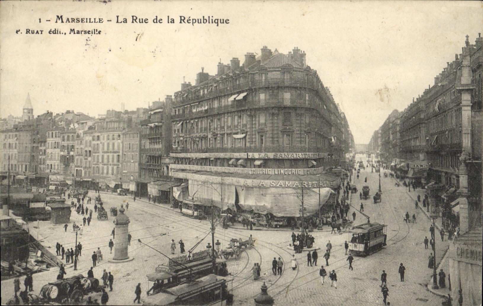 CPA Marseille La Rue de la Republique 