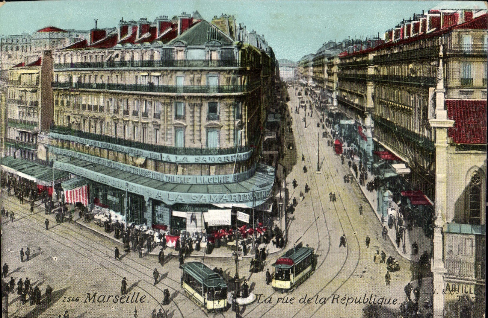 CPA Marseille La Rue de la Republique 