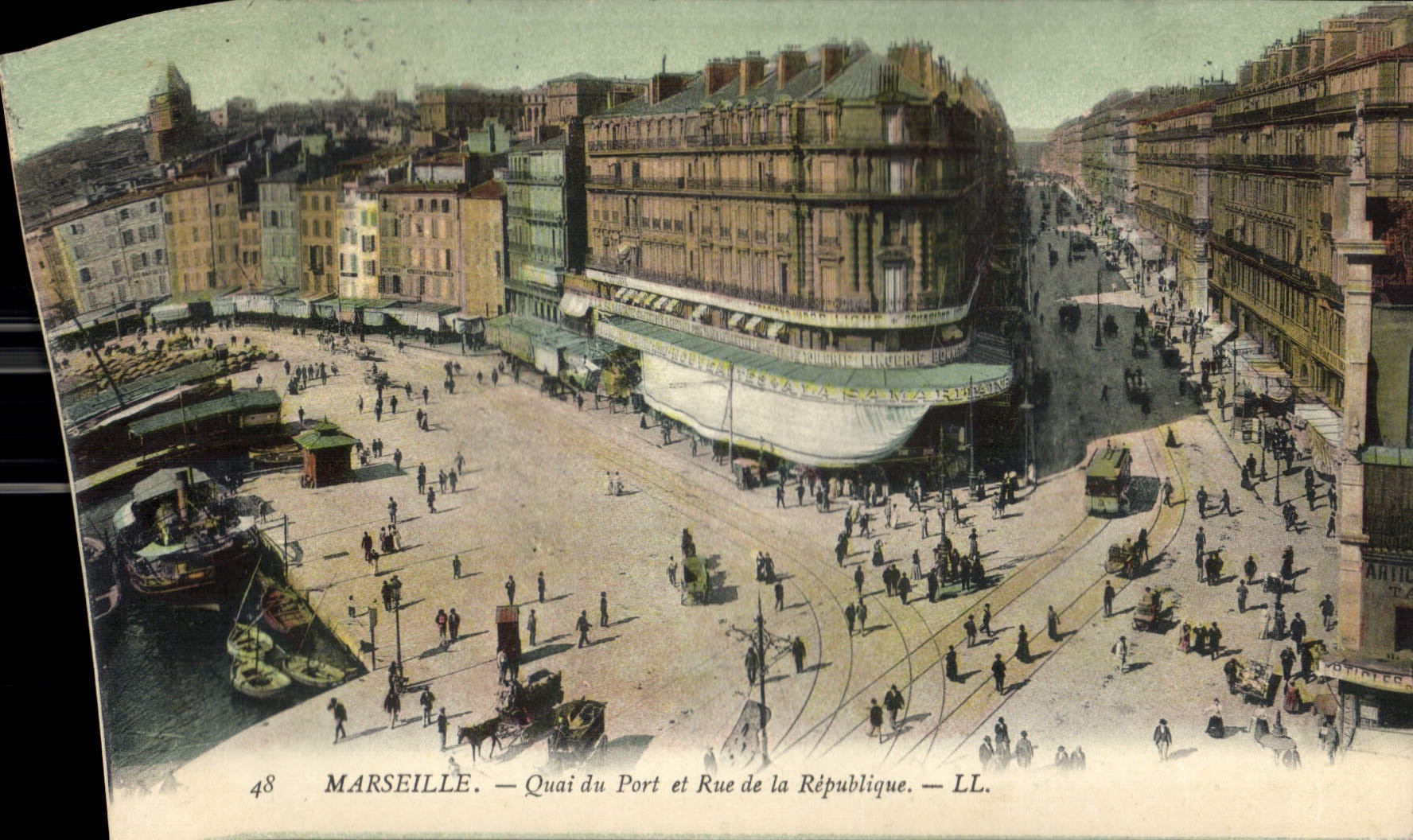 CPA Marseille Quai du Port et Rue de la Republique 
