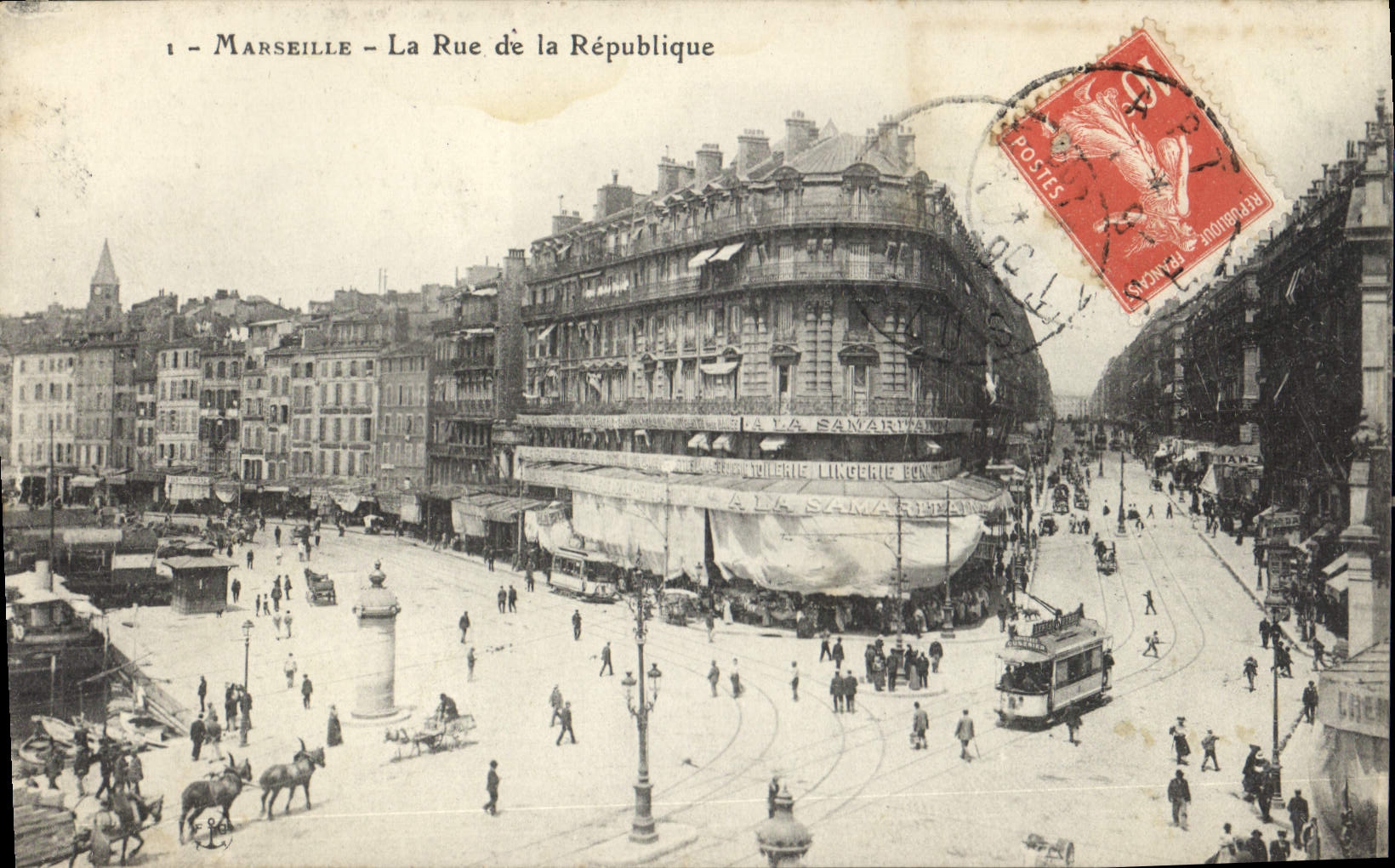 CPA Marseille La Rue de la Republique 