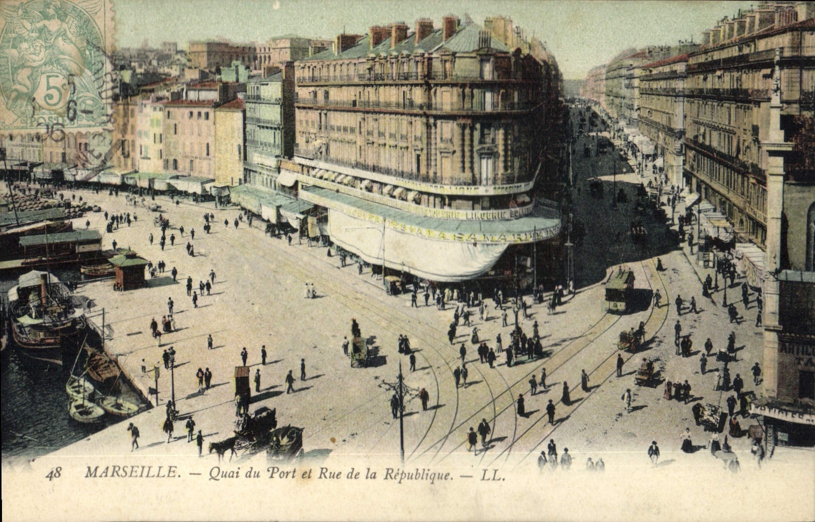 CPA Marseille Quai du Port et Rue de la Republique 