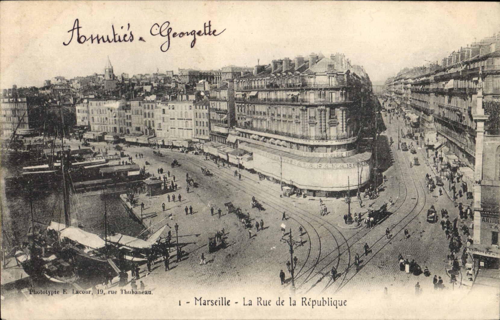 CPA Marseille la rue de la Republique 