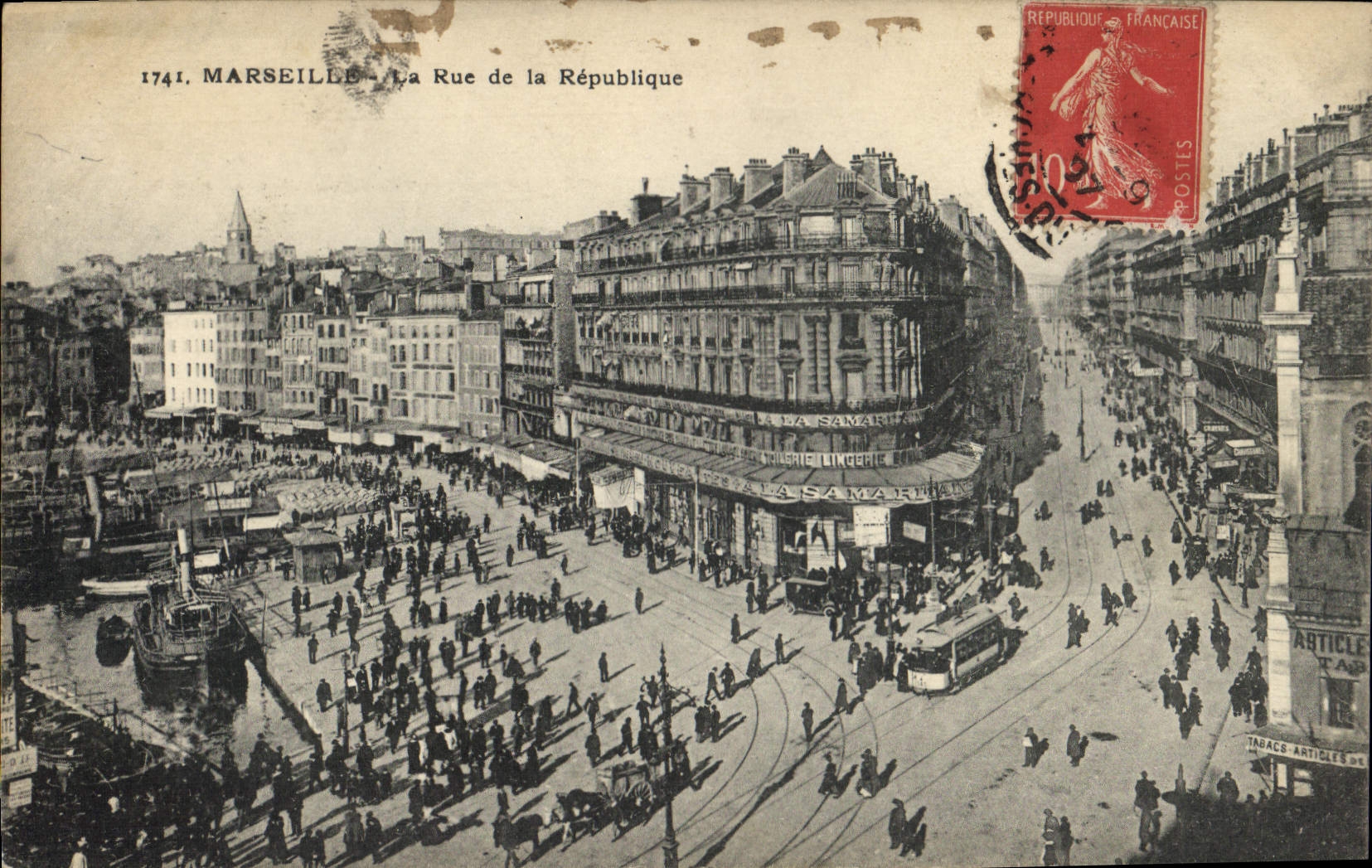 CPA Marseille la rue de la Republique 