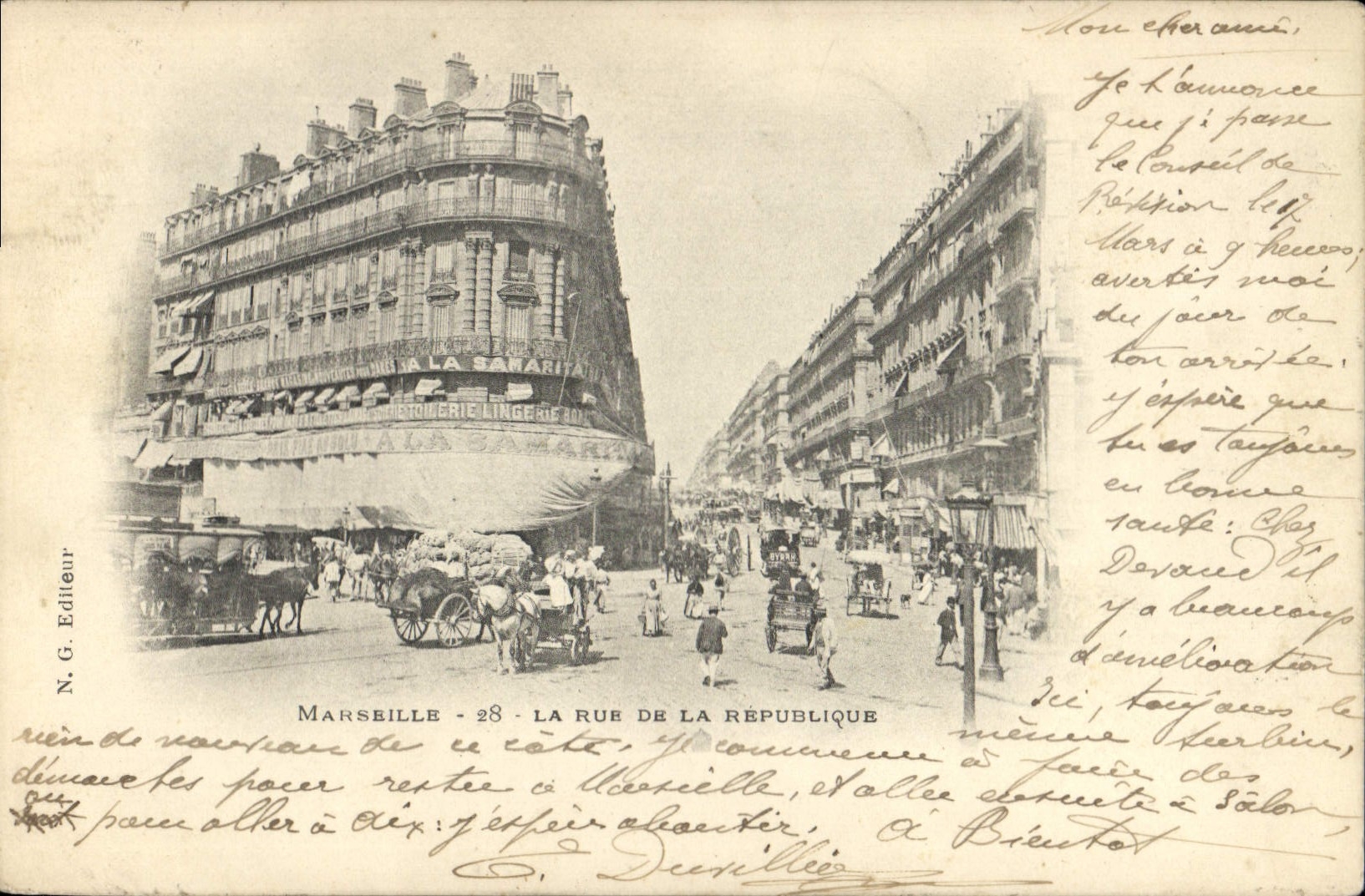 CPA Marseille la rue de la Republique 