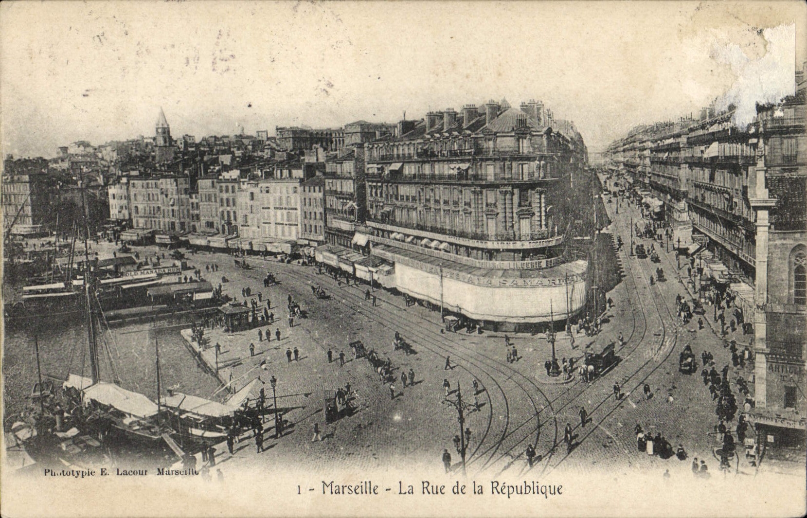 CPA Marseille la rue de la Republique 