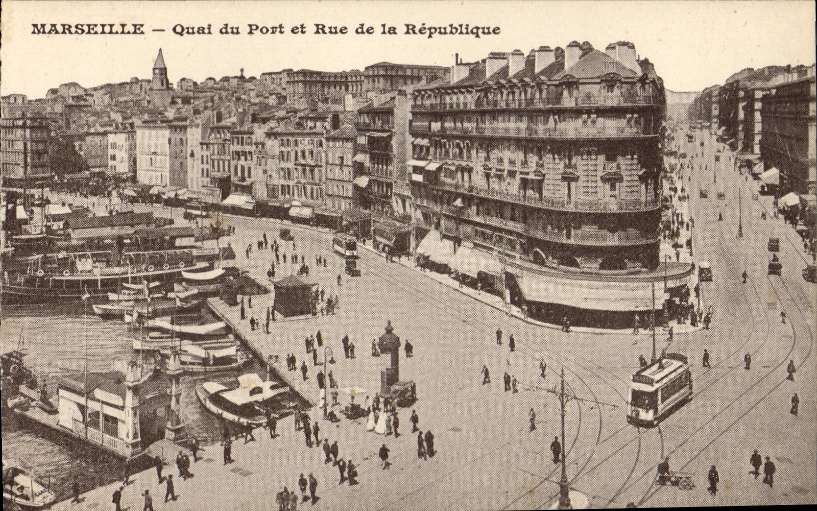 CPA Marseille Quai du Port et rue de la Republique 
