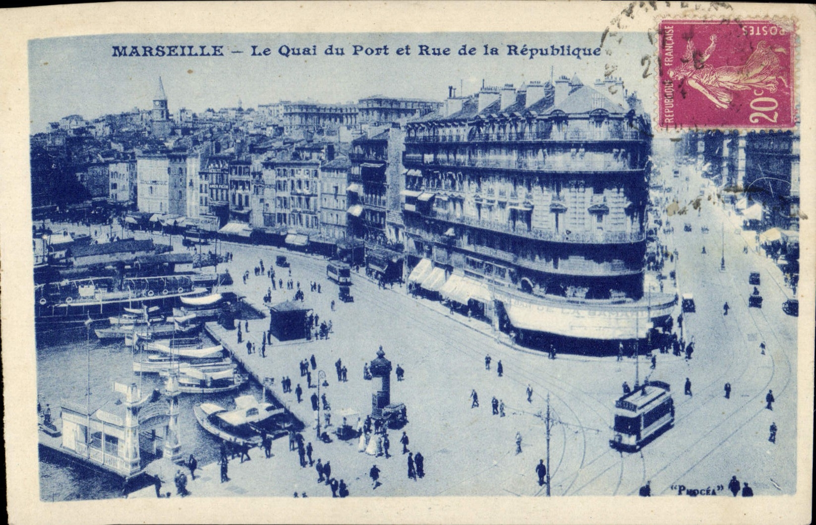 CPA Marseille le Quai du Port et rue de la Republique 