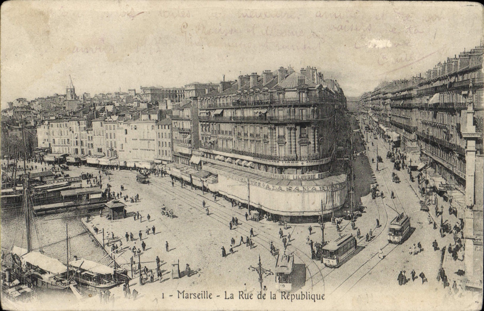 CPA Marseille la rue de la Republique 