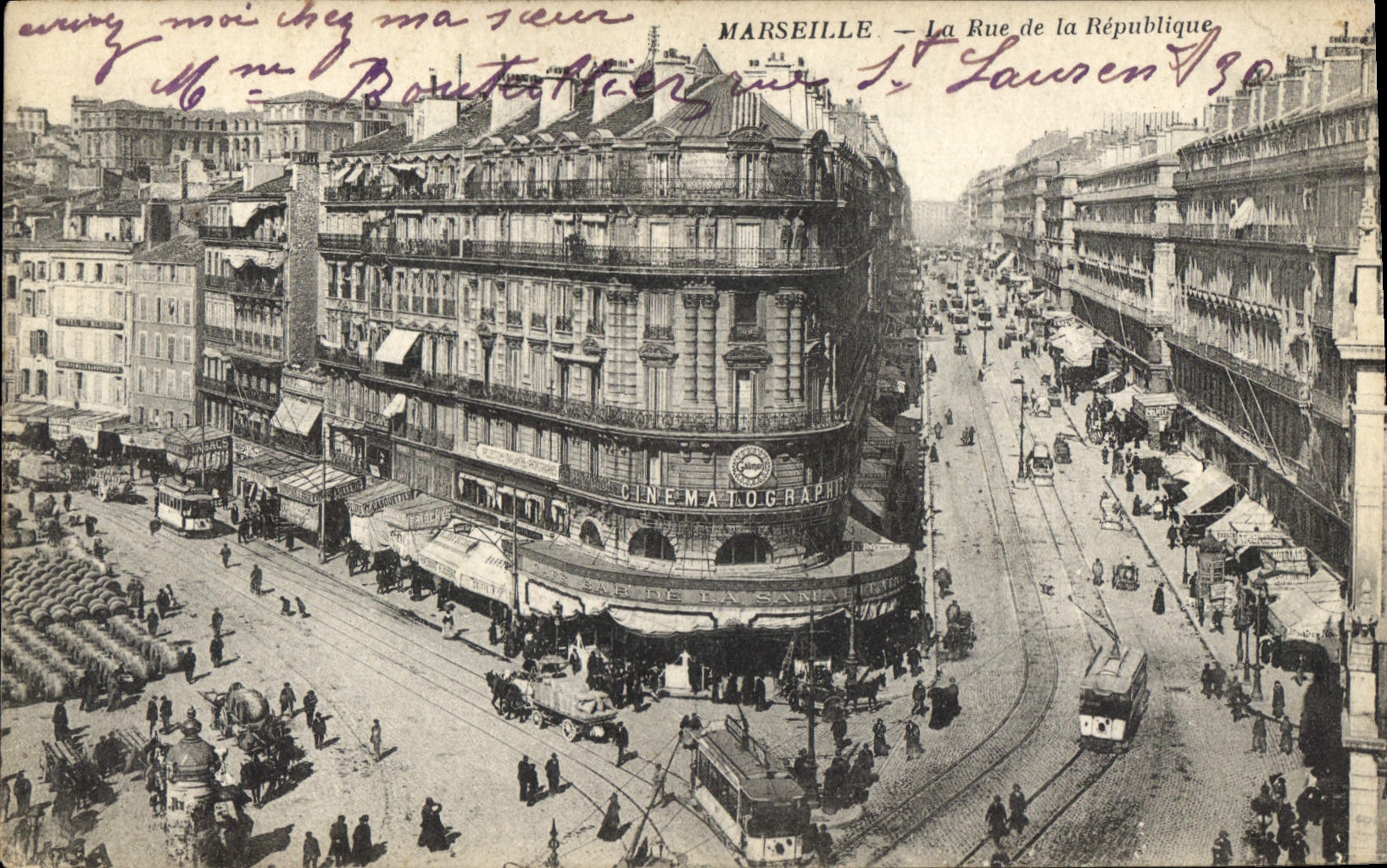 CPA Marseille la rue de la Republique 