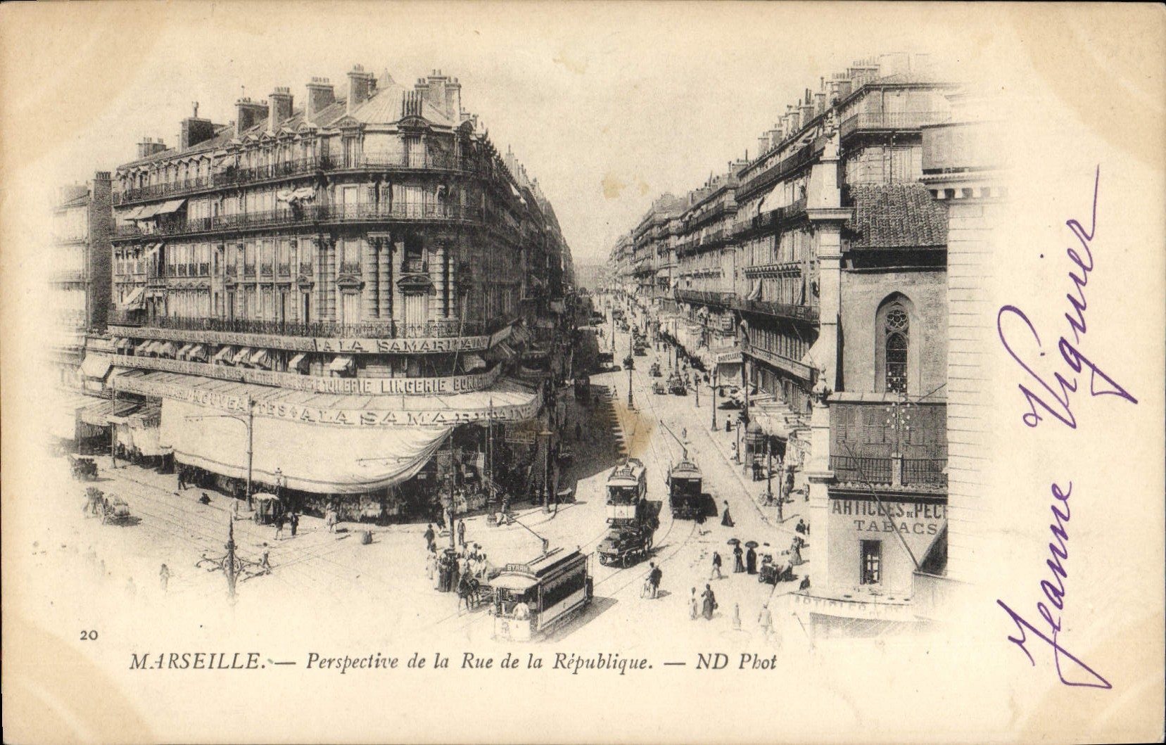 CPA Marseille Perspective de la rue de la Republique 