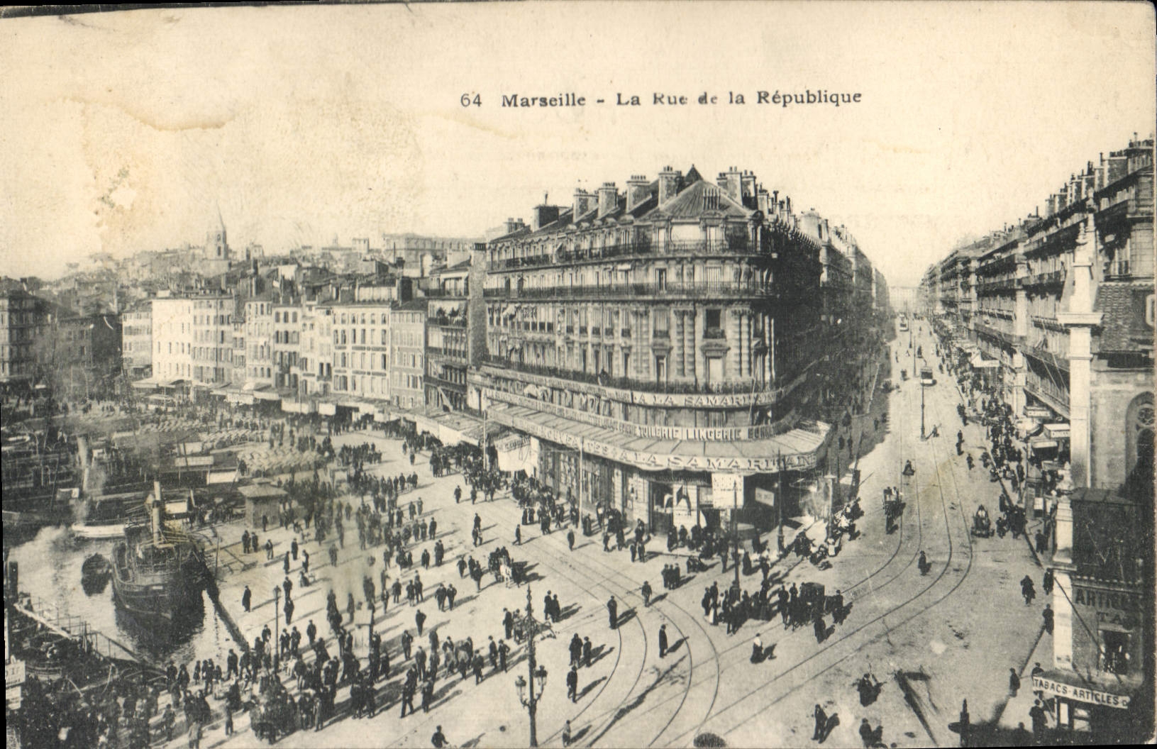 CPA Marseille la rue de la Republique 