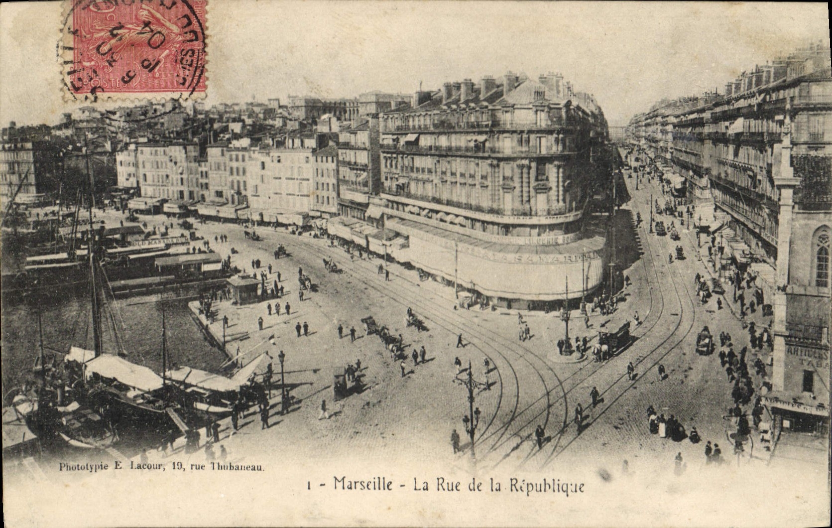 CPA Marseille la rue de la Republique 