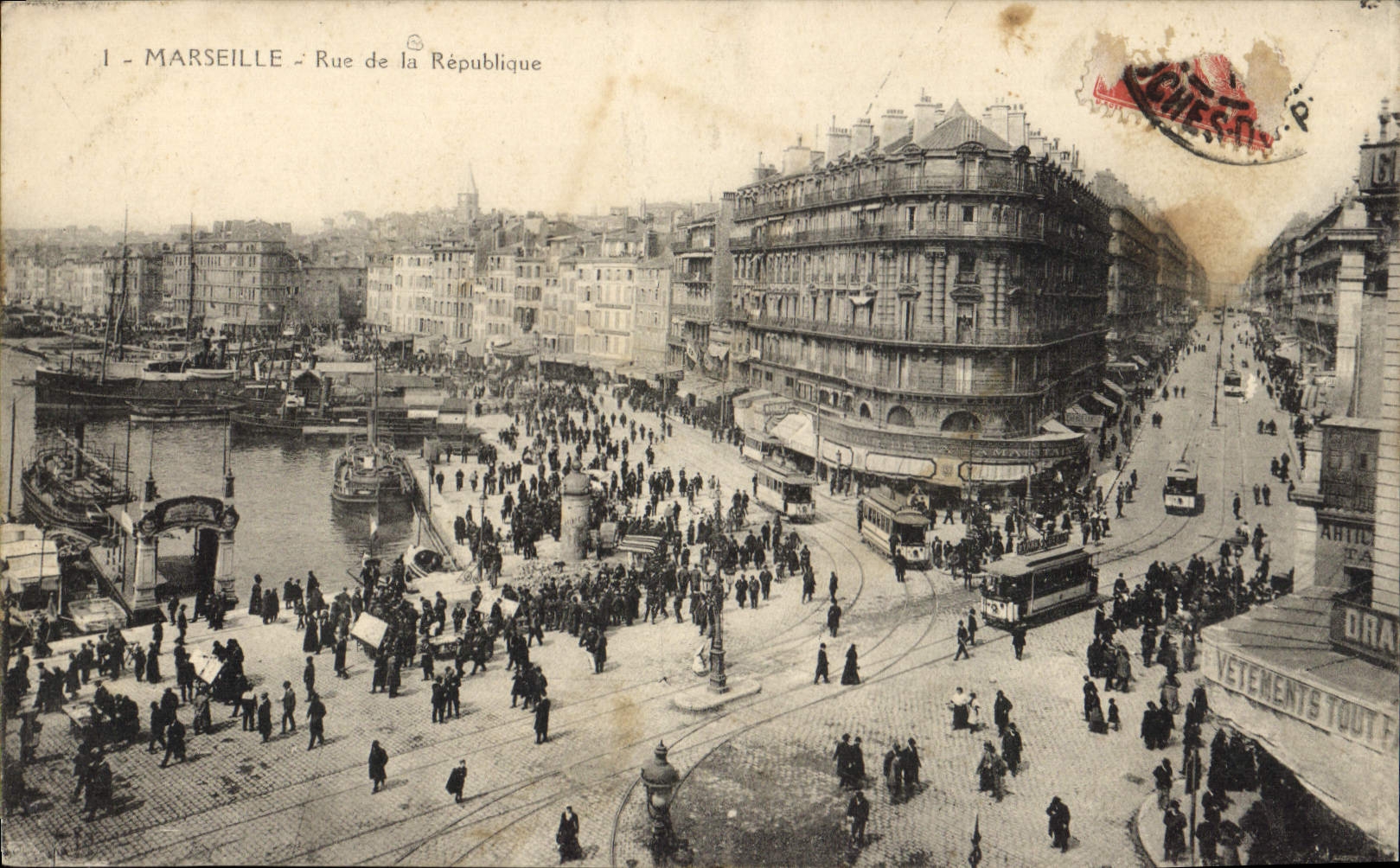 CPA Marseille rue de la Republique 