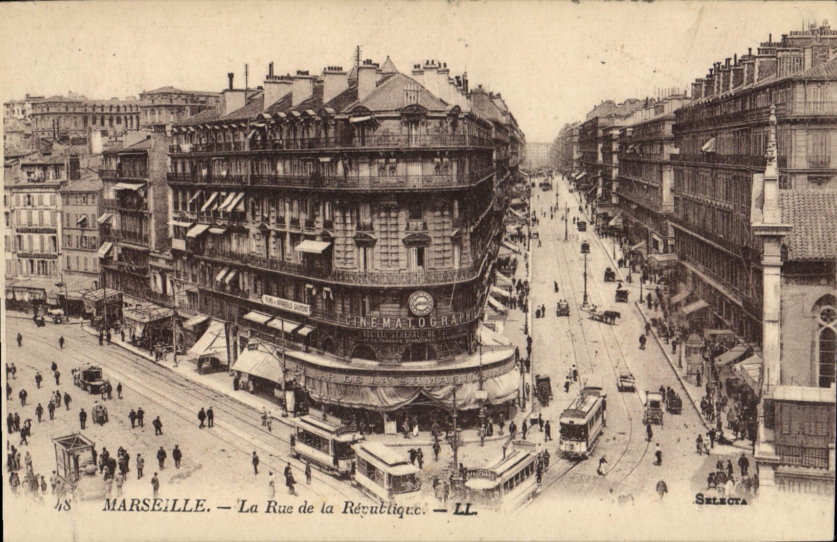 CPA Marseille la rue de la Republique 