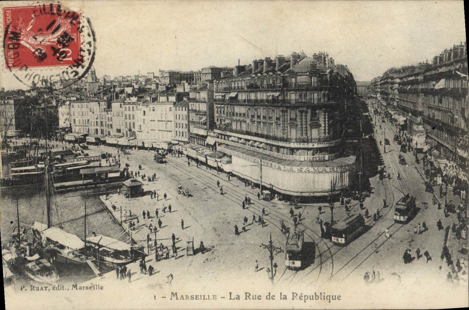 CPA Marseille la rue de la Republique 