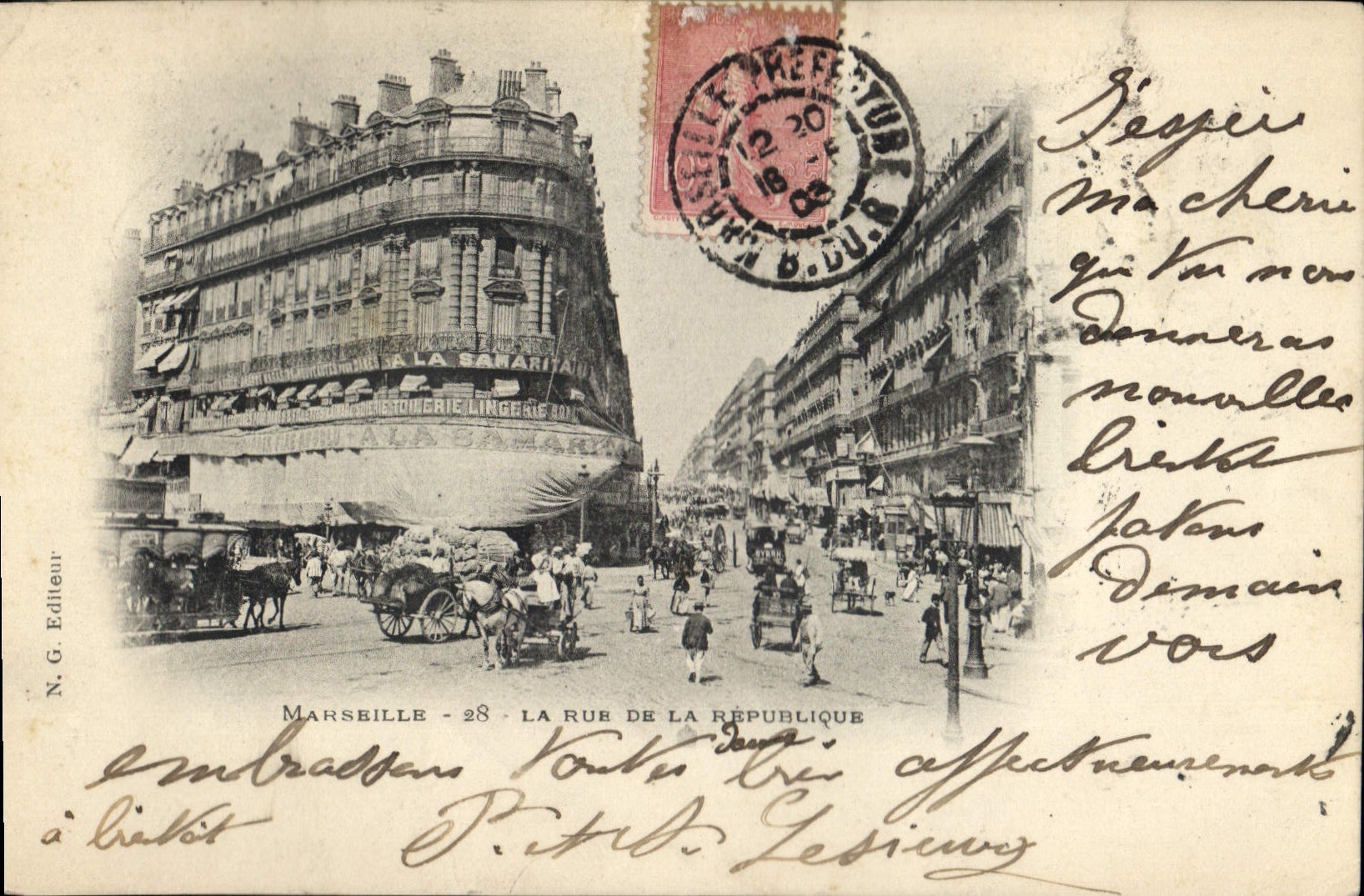 CPA Marseille la rue de la Republique 