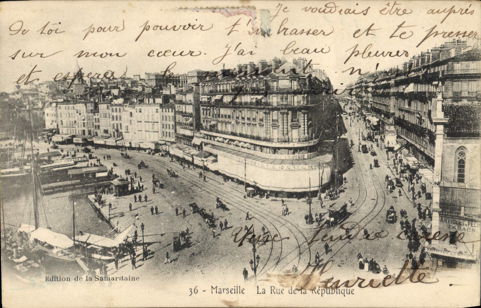 CPA Marseille la rue de la Republique 