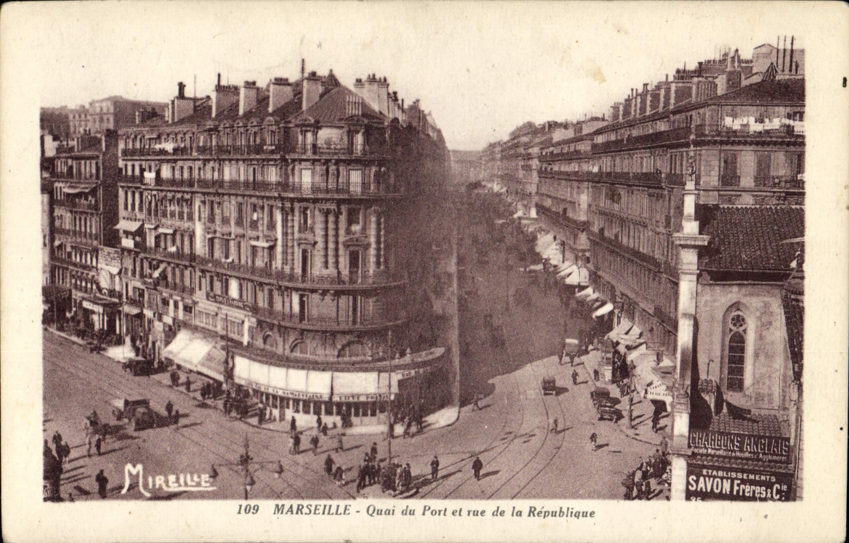 CPA Marseille Quai du Port et rue de la Republique