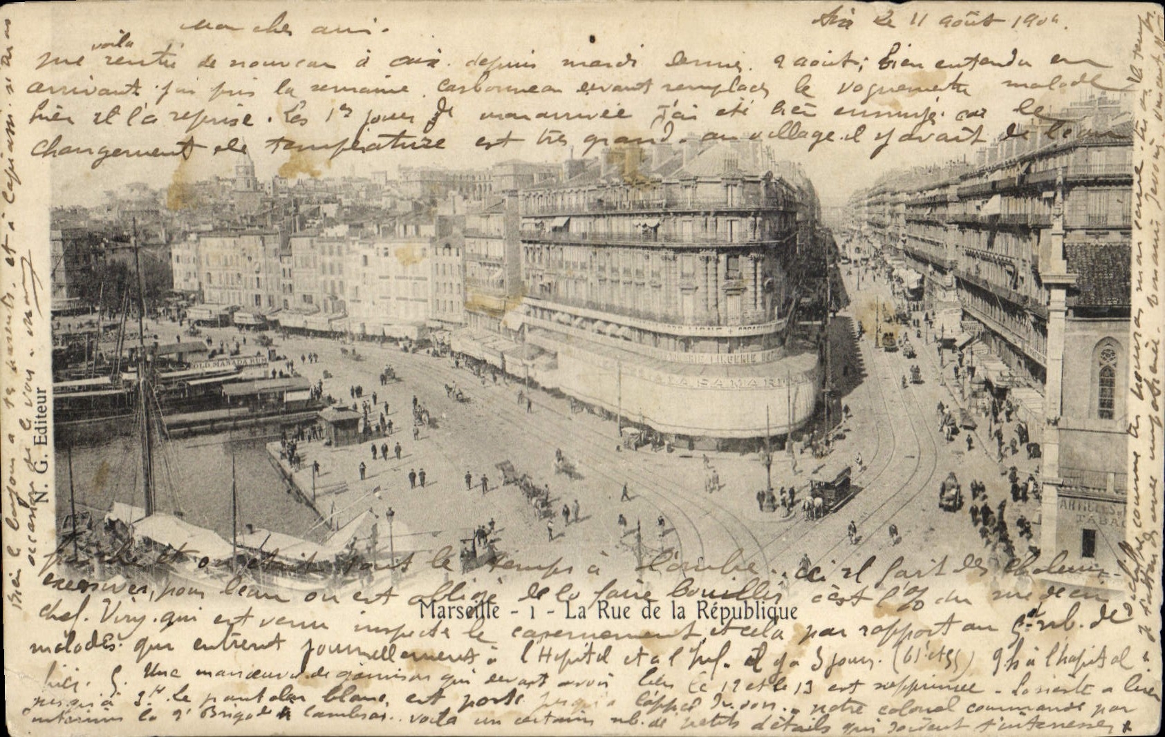 CPA Marseille la rue de la Republique 