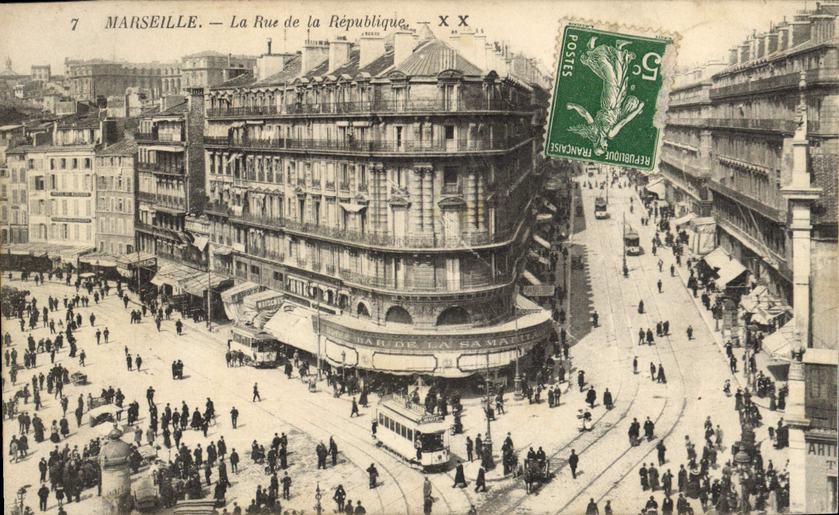 CPA Marseille la rue de la Republique 