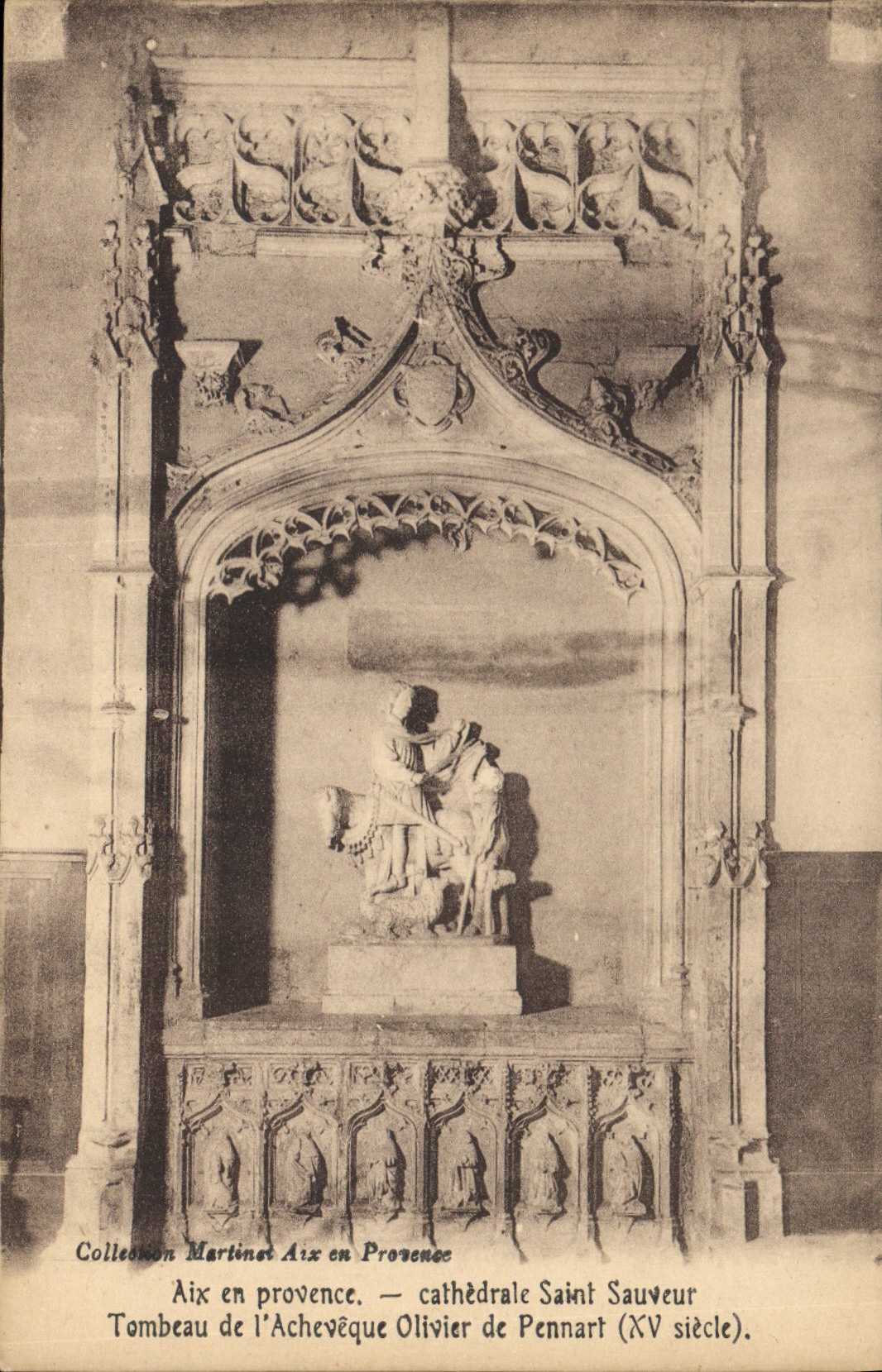 CPA Aix en Provence Cathedrale Saint Sauveur Tombeau de l'Archeveque Olivier de Pennart XV siecle 