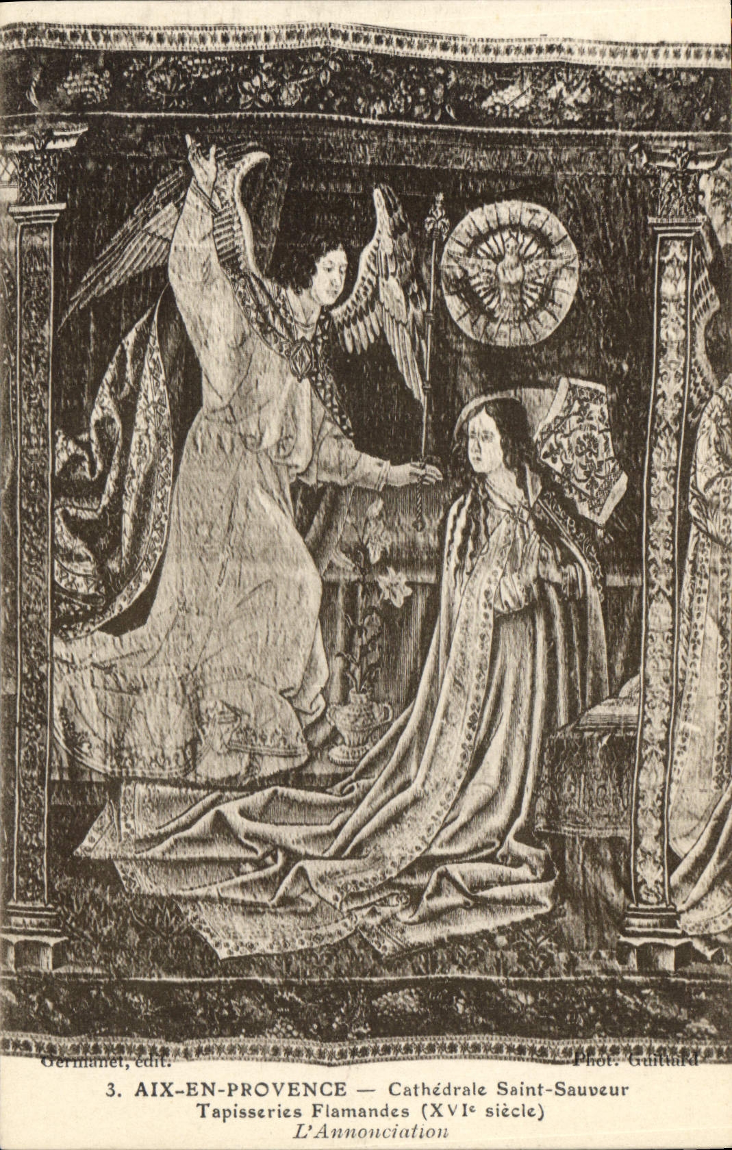 CPA Aix en Provence Cathedrale Saint Sauveur Tapisseries Flamandes XVI siecle l'Annonciation 