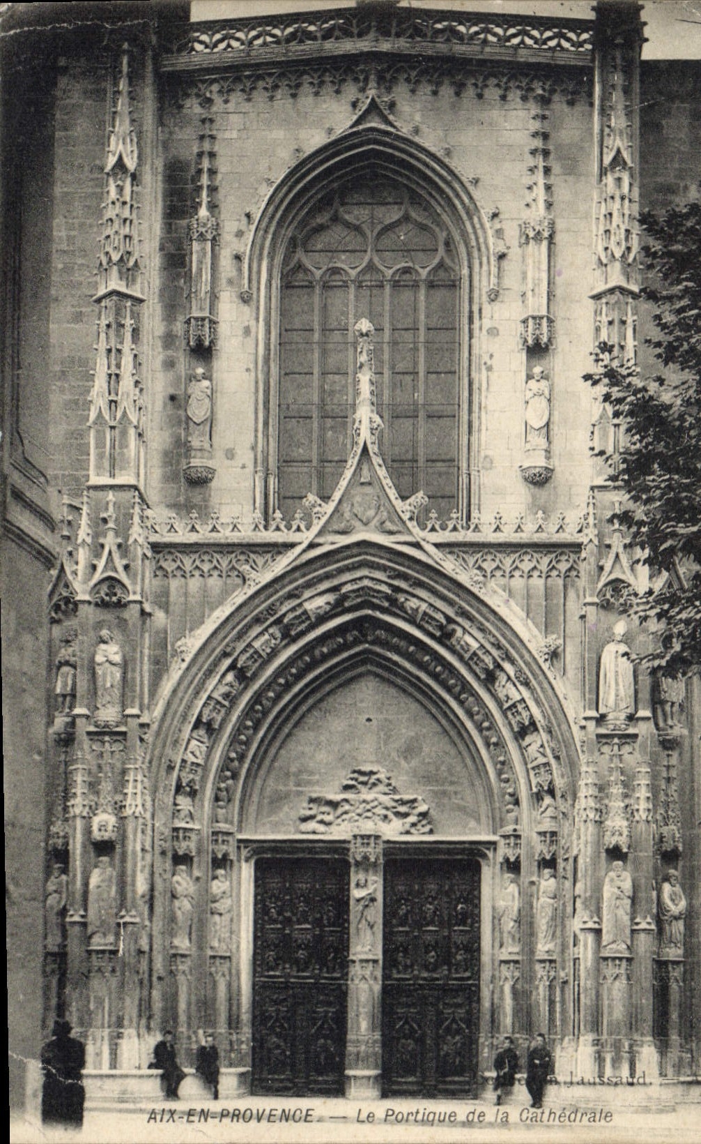 CPA Aix en Provence le Portique de la Cathedrale 