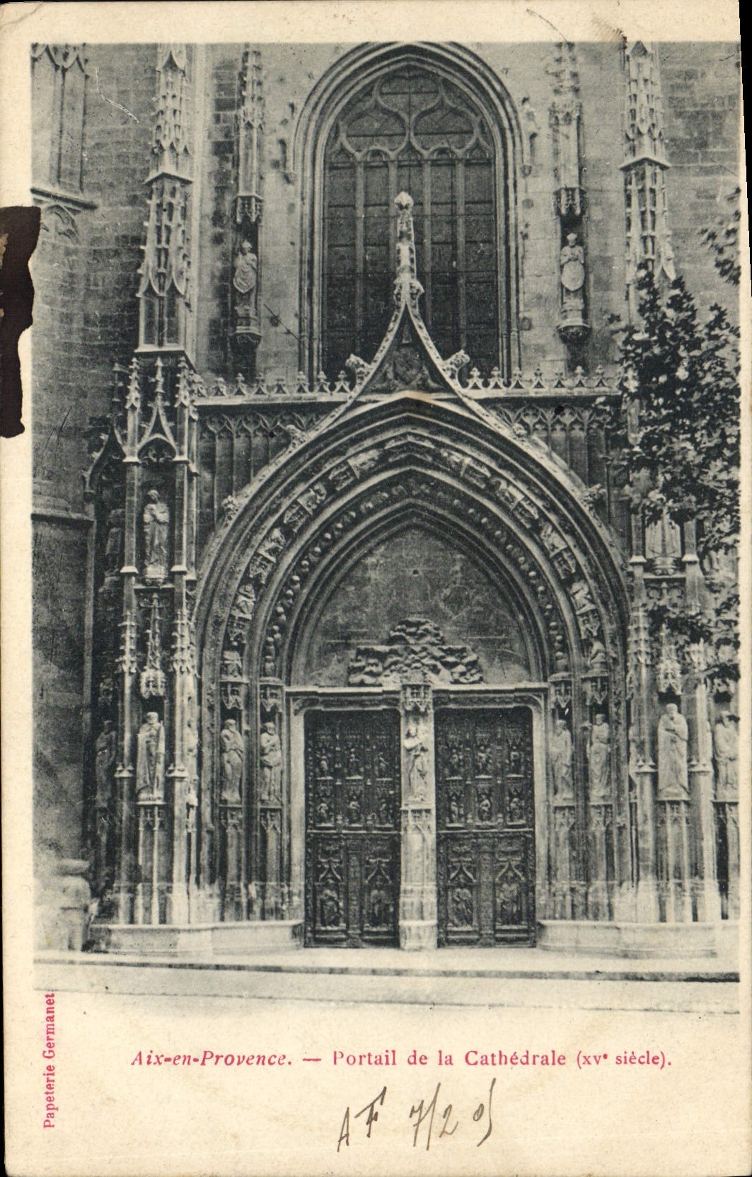 CPA Aix en Provence Portail de la Cathedrale XV siecle 