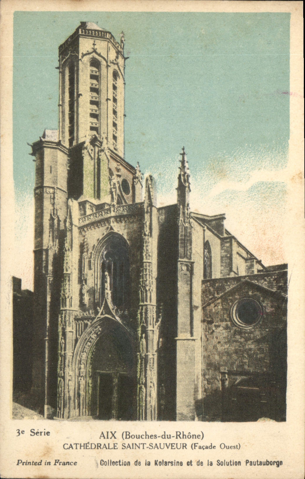 CPA Aix Bouches du Rhone Cathedrale Saint Sauveur Facade Ouest 