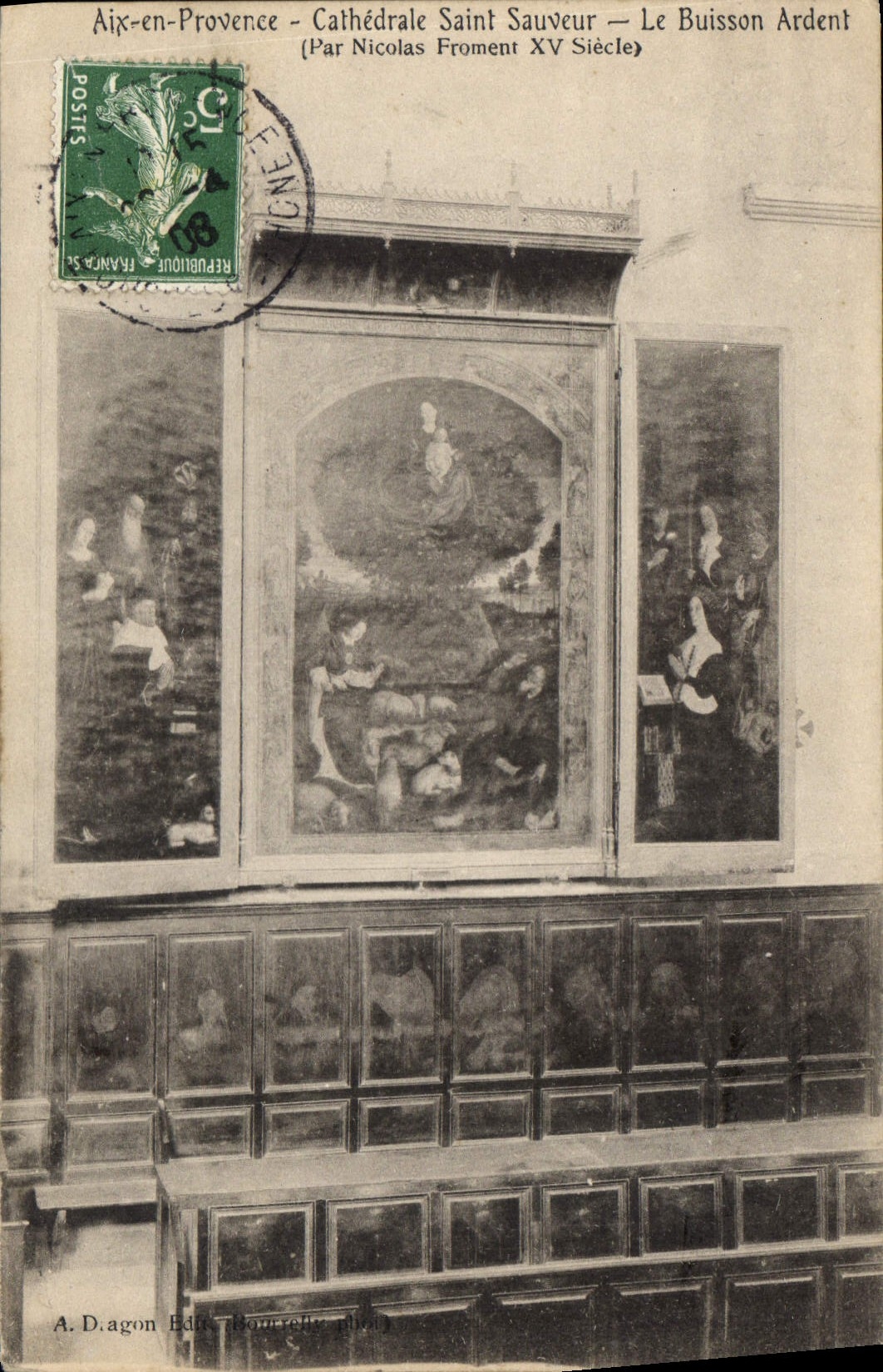 CPA Aix en Provence Cathedrale Saint Sauveur le Buisson Ardent par Nicolas Froment XV siecle 