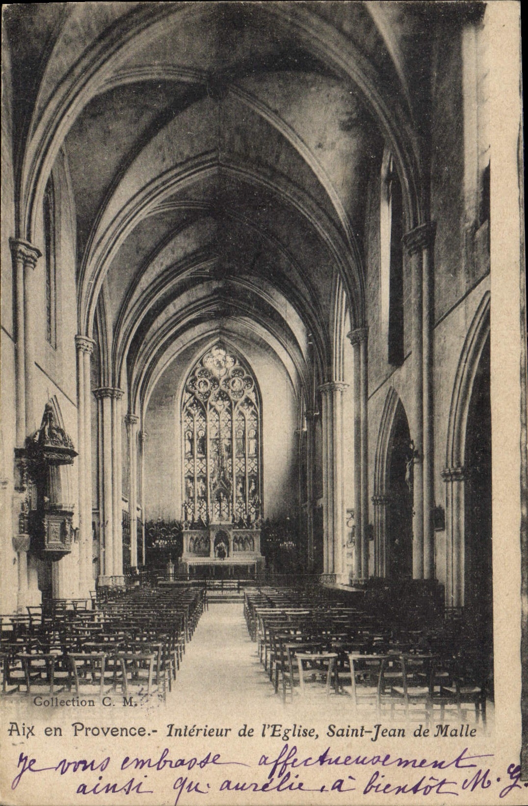 CPA Aix en Provence Interieur de l'Eglise Saint Jean de Malle