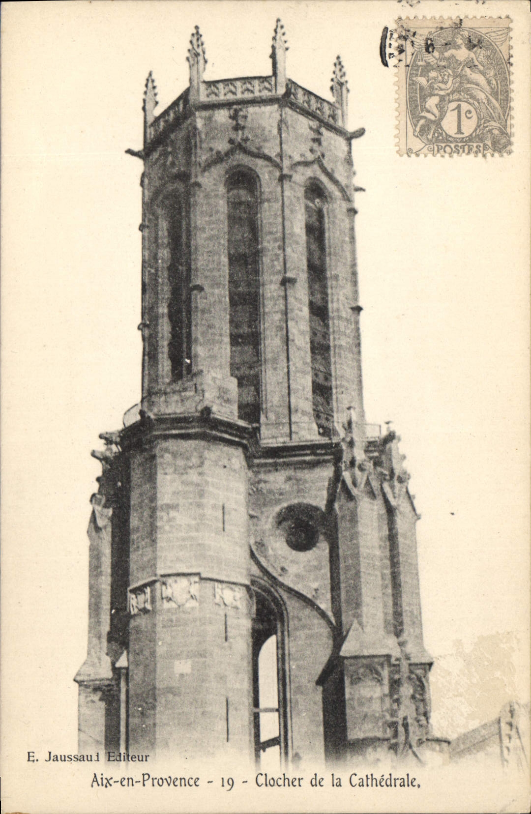 CPA Aix en Provence Clocher de la Cathedrale 