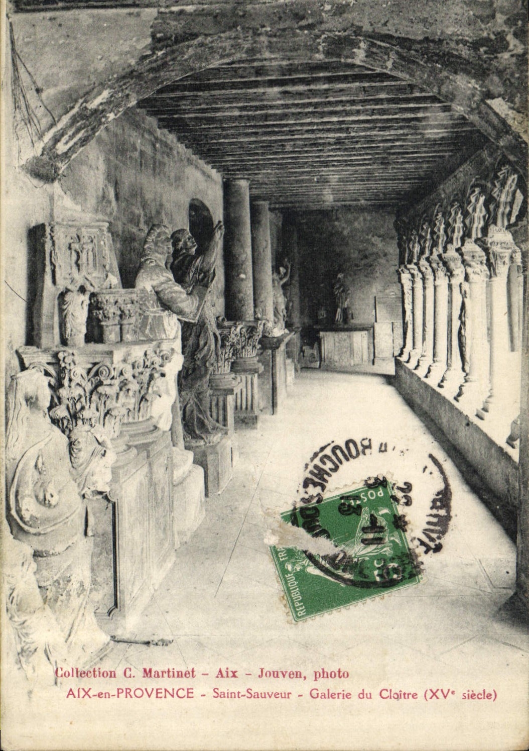 CPA Aix en Provence Saint Sauveur Galerie du Cloitre XV siecle 
