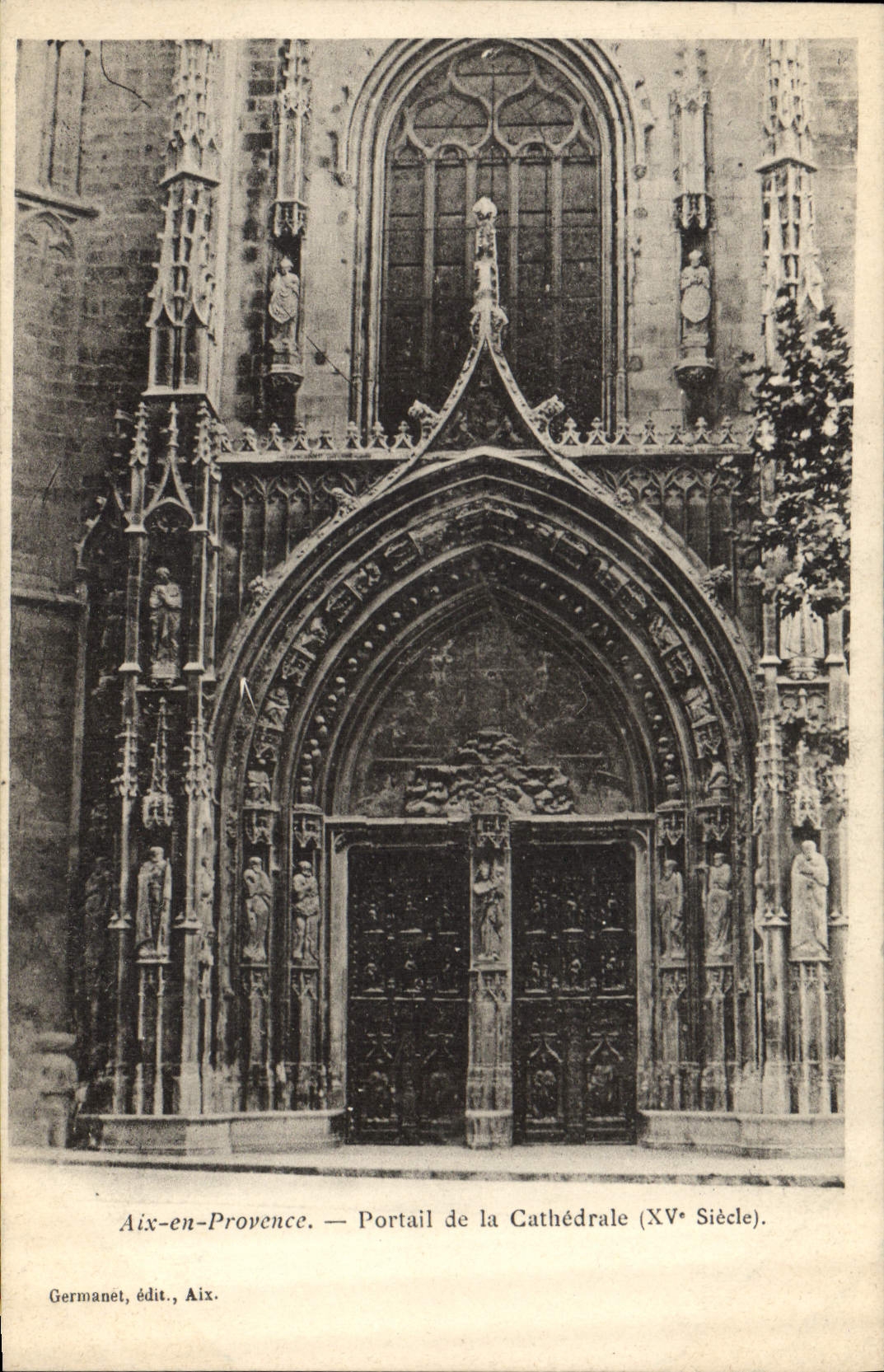 CPA Aix en Provence Portail de la Cathedrale XV siecle 
