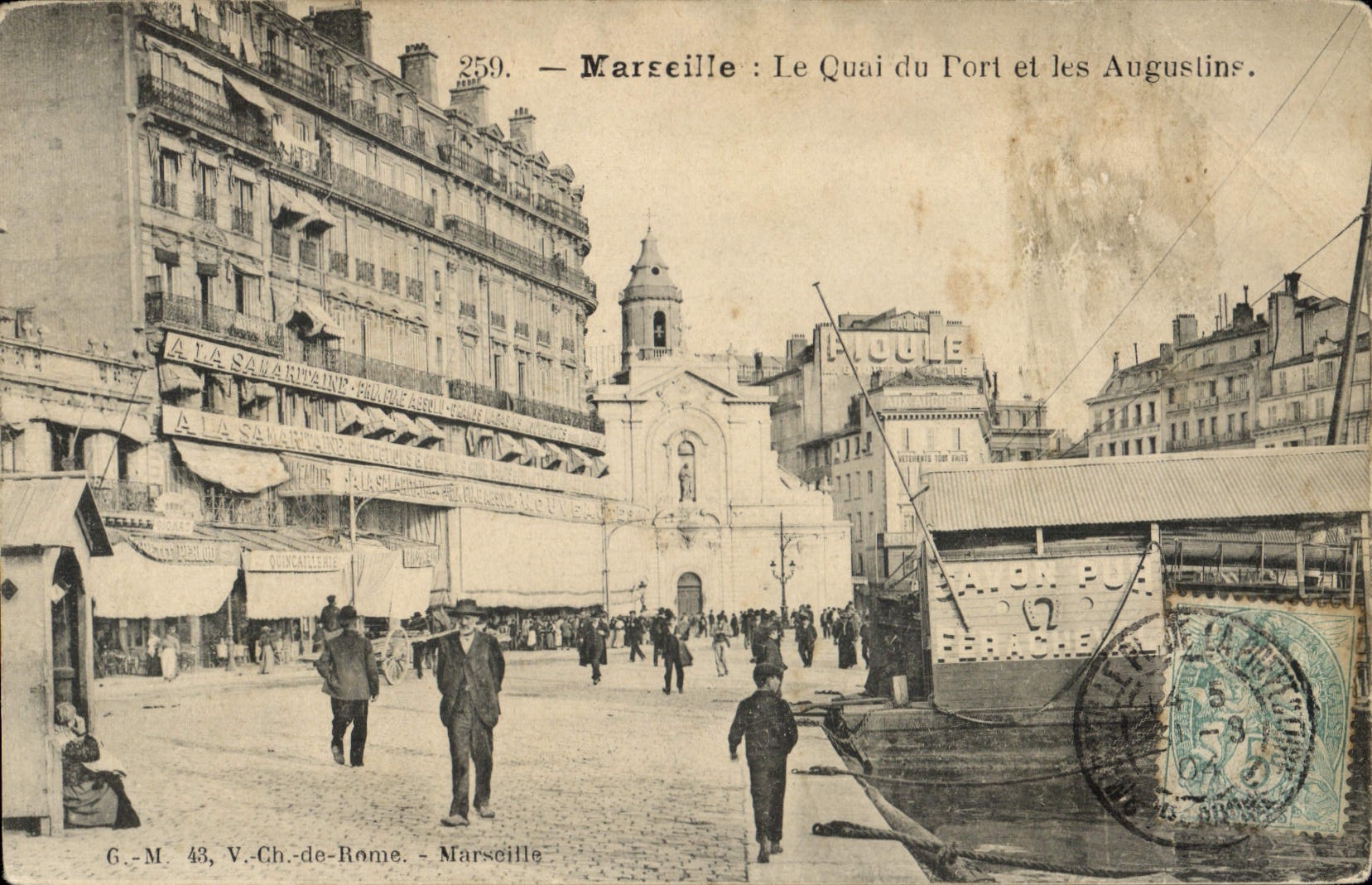 CPA Marseille le Quai du Port et les Augustins
