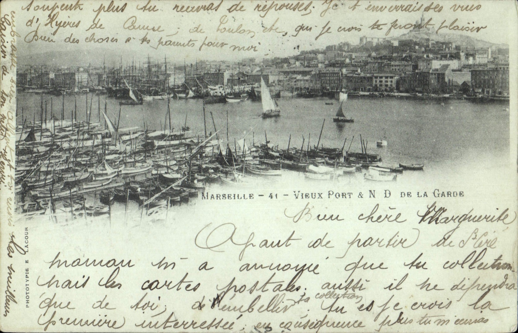 CPA Marseille vieux Port et N D de la Garde