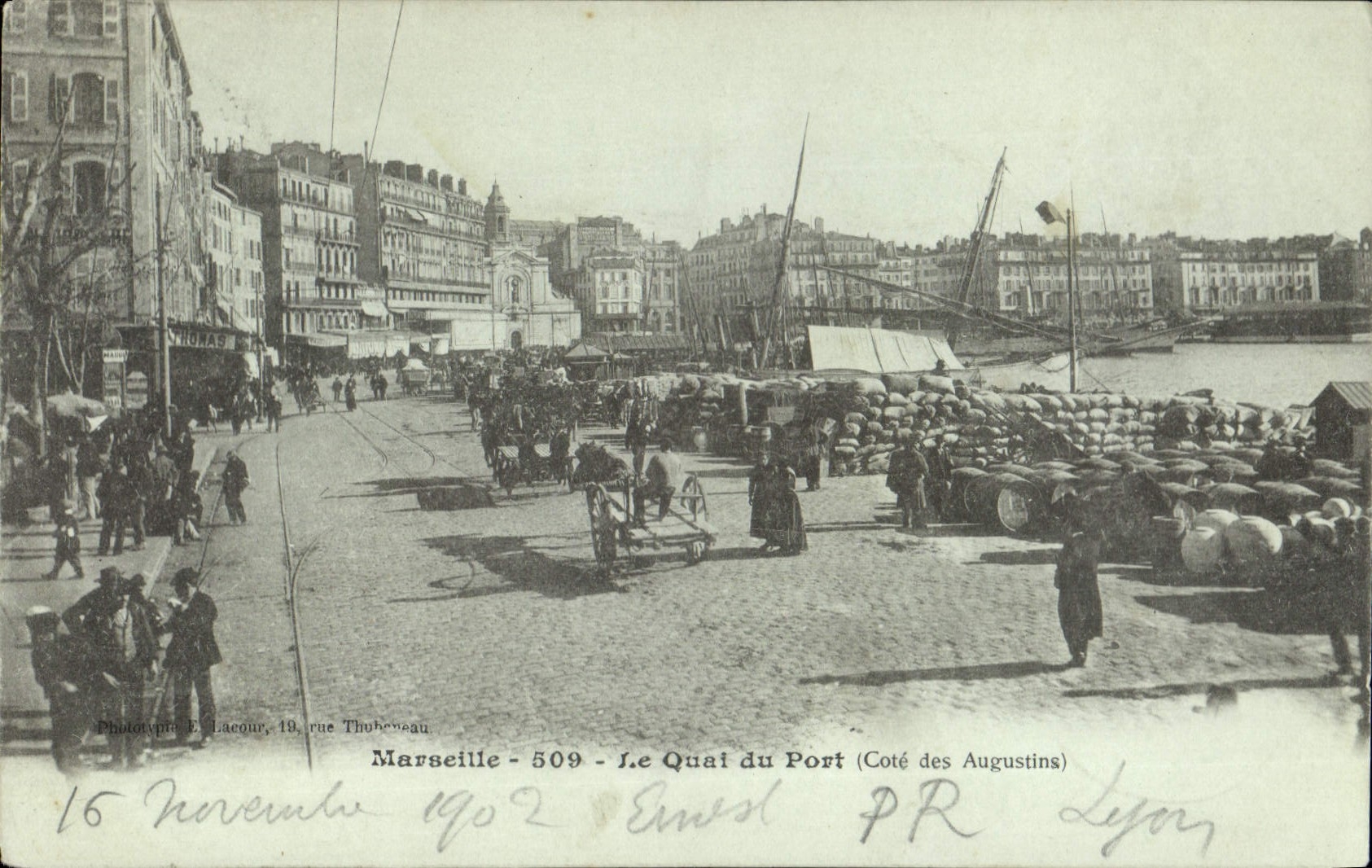 CPA Marseille le Quai du Port Cote des Augustins