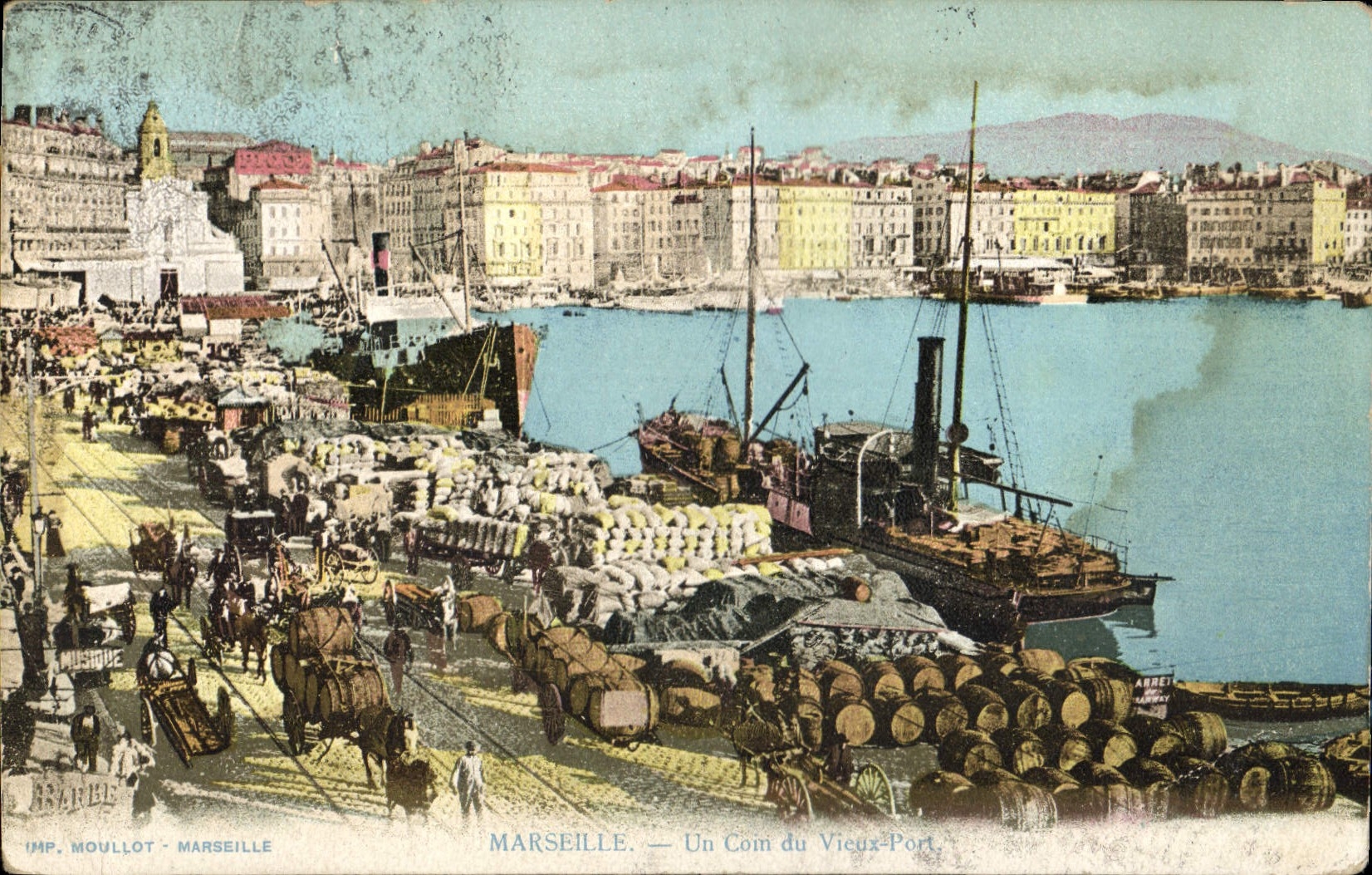 CPA Marseille un Coin du Vieux Port