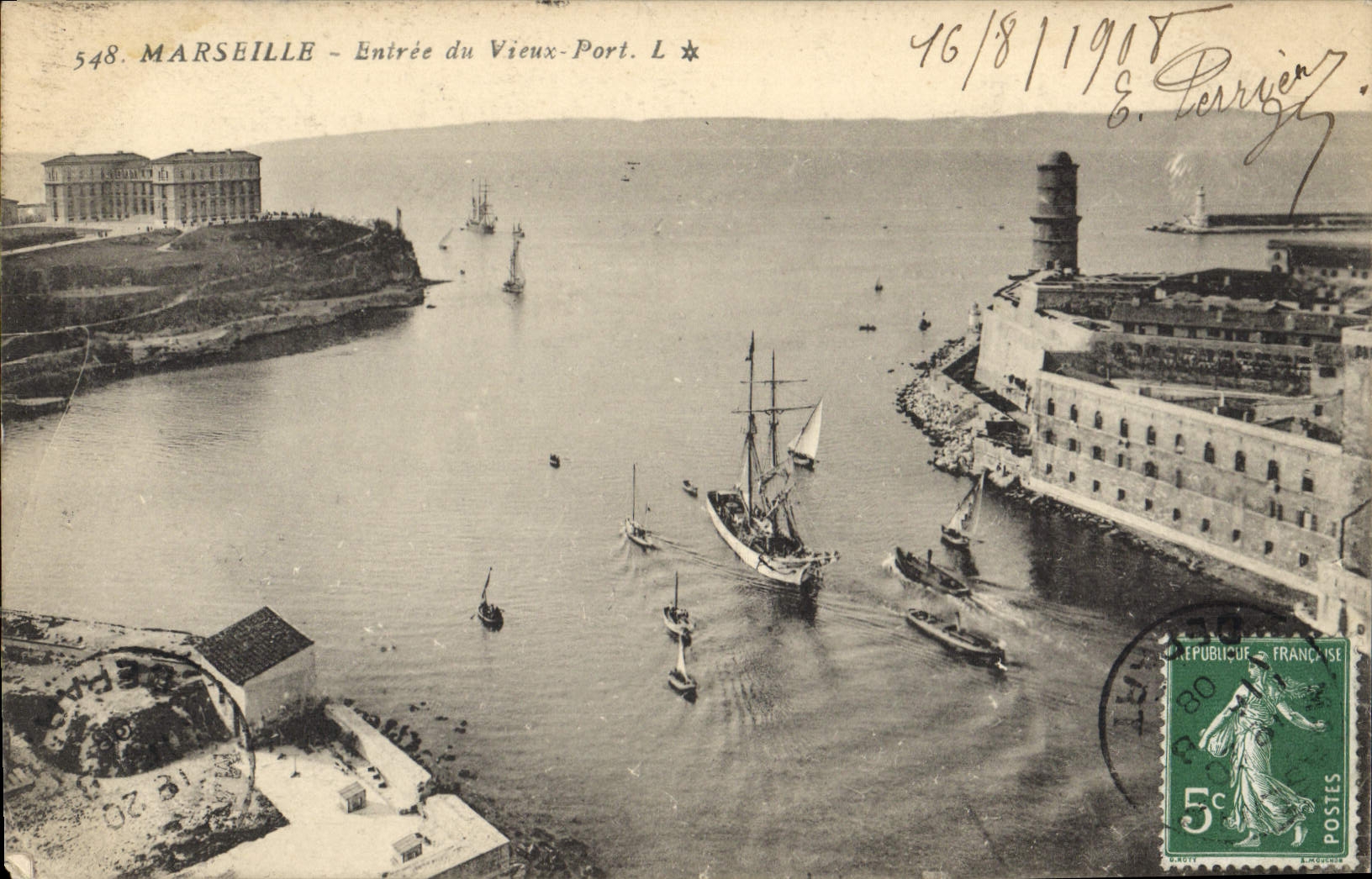 CPA Marseille Entree du Vieux Port