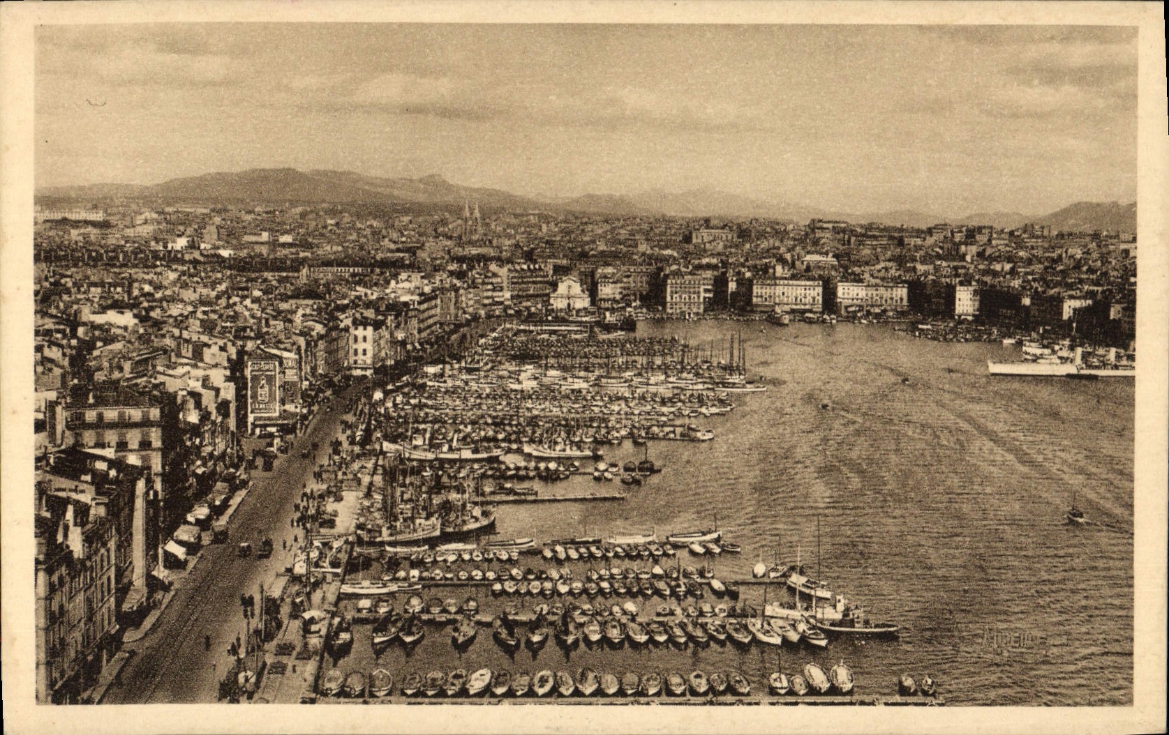 CPA Marseille le Vieux Port du Pont Transbordeur