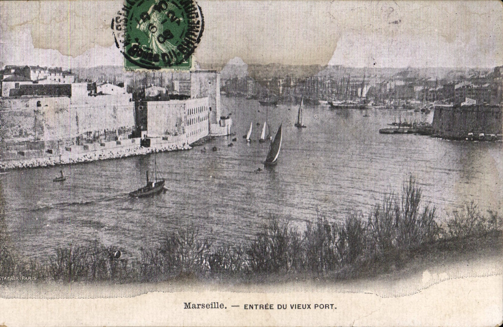 CPA Marseille Entree du Vieux Port 