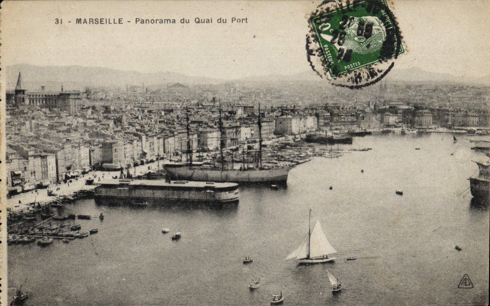 CPA Marseille Panorama du Quai du Port