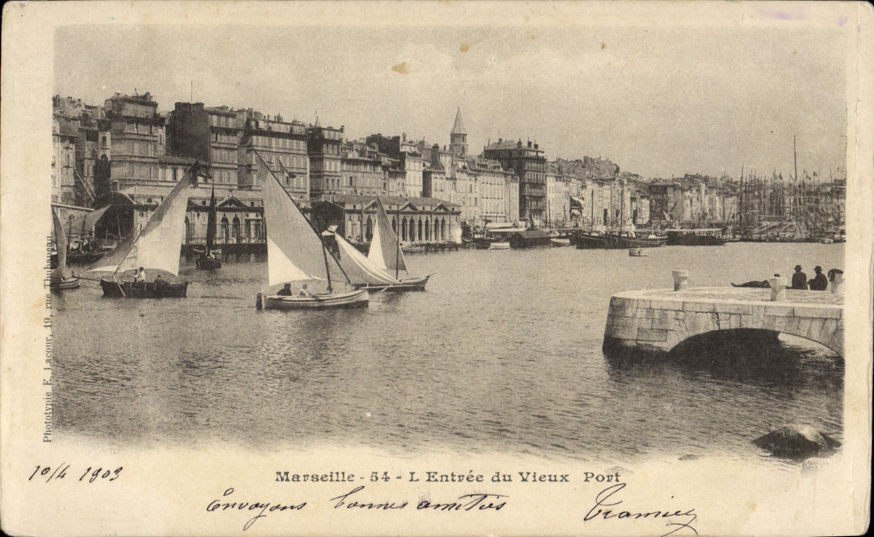 CPA Marseille l'Entree du Vieux Port 