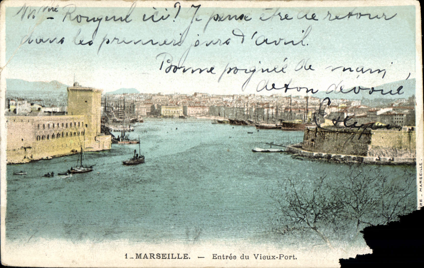 CPA Marseille Entree du Vieux Port 