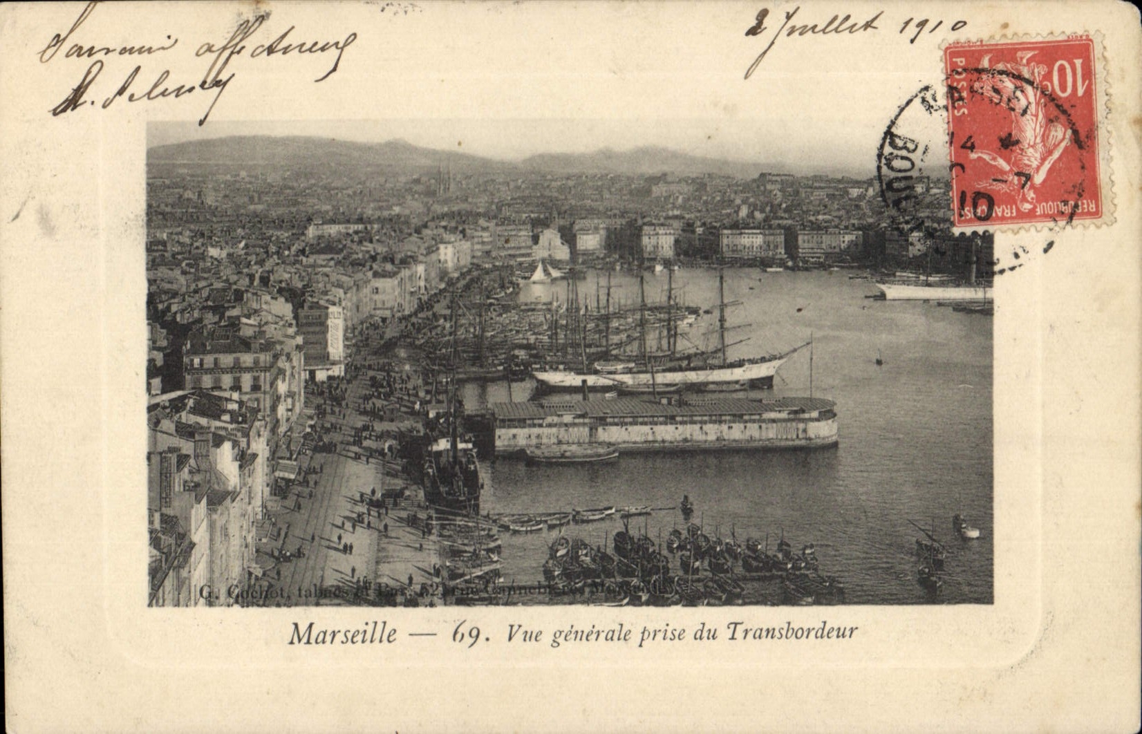 CPA Marseille vue generale prise du Transbordeur 