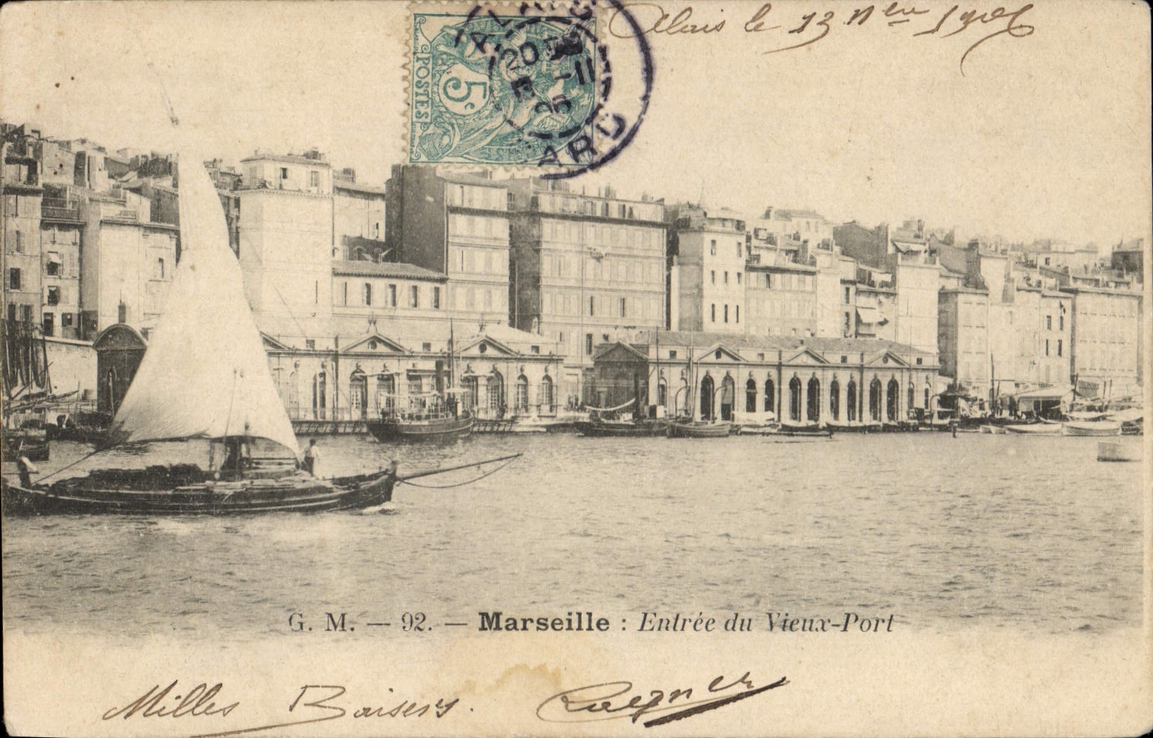 CPA Marseille Entree du Vieux Port 